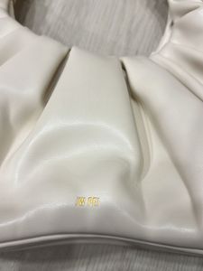 Chic Ruched Cream Hobo Bag