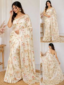 Elegant Floral Print Saree