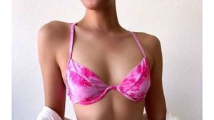 Pink Tie-Dye Bikini Top/Bra