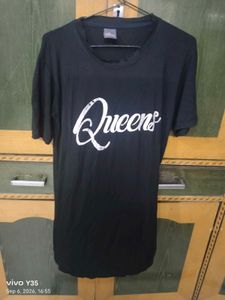 dark Black "Queens" Graphic T-Shirt /top /dress