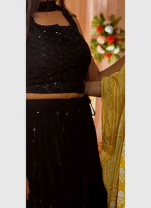 Stunning Black Sequined navratri  Lehenga Choli