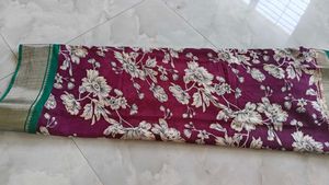 Floral Kalamkari Print Saree