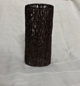 Brown Woven Vase/ Candle Holder