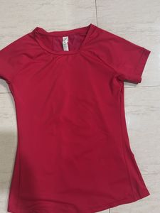 Vibrant Red Athletic T-Shirt