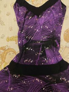 Sparkly Purple &amp; Black Sequin Y2K Top