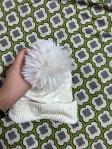 White Knit Beanie