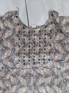 Embroidered Printed Kurta