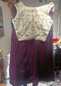 Embroidered Lehenga Choli Set (Free size upto L)