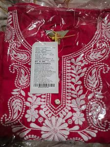 Pink Embroidered Kurta