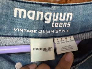 Mangguun Teens Vintage Denim Jeans