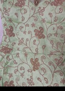 bust 36 Stunning Green Embellished Gown