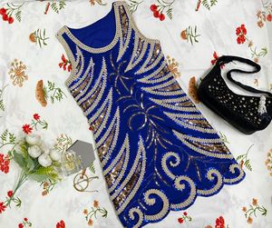 Sparkling Royal Blue Sequin Y2K Dress