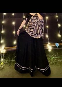 Elegant Black Lehenga , blouse  and duppata