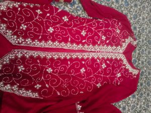 Majenta party wear dhoti suit set in xl size