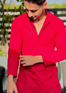 Men's Red Kurta