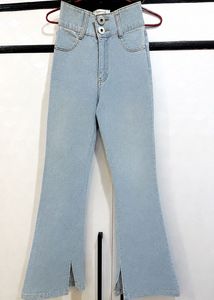 Tummy Tucker Bell Bottom Light Blue Jeans with Spl