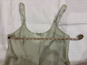 Satin Slip Dress with Bow Detail