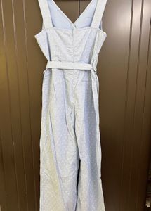 Light Blue Polka Dot Jumpsuit