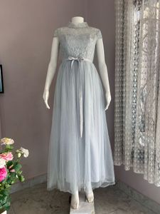 Elegant Lace &amp; Tulle Maxi Dress