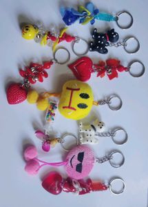 Cute Keychain Charms Set 10 pcs