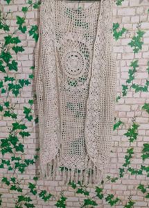 Boho Crochet Fringe Vest