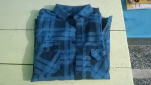 Blue Plaid Men's Shirt. medium size
