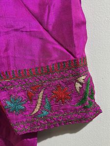 Vibrant Pink Embroidered Blouse