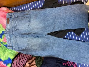 Blue Acid Wash Denim Jeans