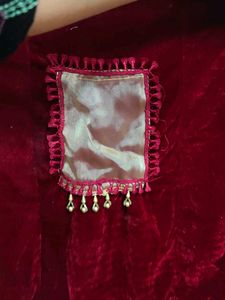 Velvet Blouse with Embellishments