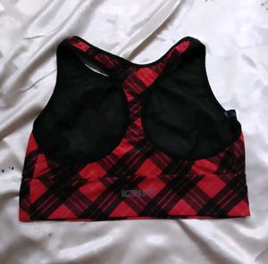 Victoria Sport Plaid Bra Top