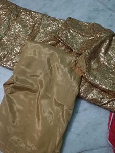 Golden Sequins Saree
