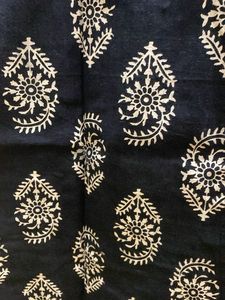 Black cotton Kurta printed