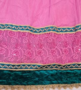 Fancy Net Velvet Anarkali Gown Set😍