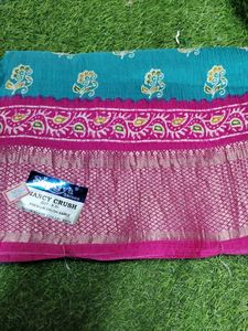 Beautiful Teal &amp; Pink Saree