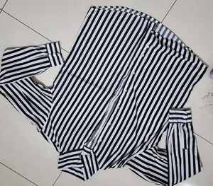 Striped Long Sleeve oversized shirt