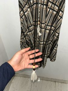 Checked Flared Dress(Xs) with gift