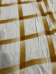 Off White N Yellow Top With Matching Stole
