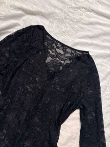 Elegant Black Lace Top