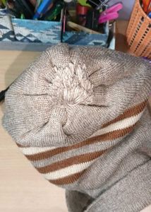 Cream Knit Beanie Hat 🍄‍🟫