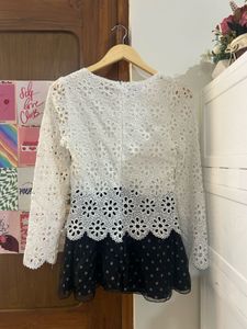 Chic White Broderie Anglaise Top