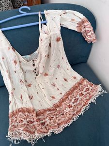 off shoulder top with full sleeve