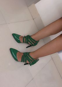 Green Strappy Heels