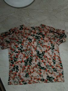 Floral Print Sheer Top