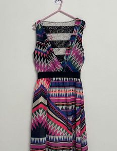 Boho Print Sleeveless Mini Dress