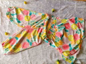 Girls Floral Co-Ord Set | Top &amp; Pants | Size -4-6y