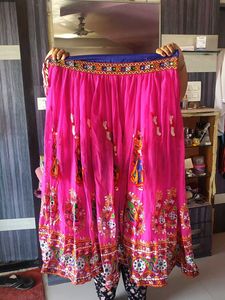 Vibrant Pink Ethnic Skirt-free size