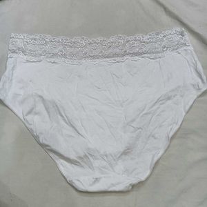 White 🥰Lace Trim Briefs