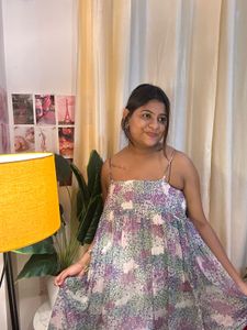 Floral Print Spaghetti Strap Dress