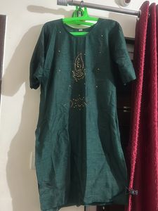 Green Simple Kurta