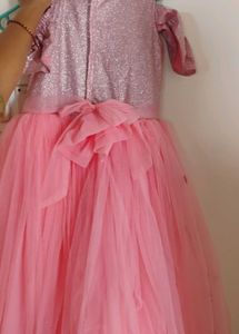 Sparkly Pink Party gown with Tulle Skirt